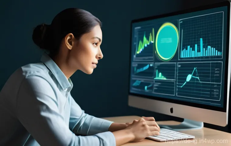 정신건강과 관련된 데이터의 시각화 방법 - **Prompt:** "A person in their late 20s to early 30s, gender-neutral, sitting at a modern desk in a ...